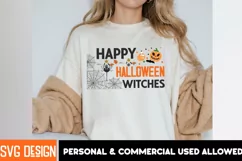 Happy Halloween Witches SVG Cut File,Happy Halloween Witches Product Image 3