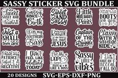 sticker SVG Bundle Sarcastic SVG, Design, Funny Quotes SVG, Product Image 1