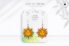 Sun Dangle Earrings | Beach Earrings SVG Product Image 1