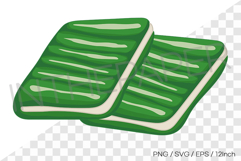 Pattern pressed ssug jeolpyeon rice cake PNG SVG Korean art Product Image 1