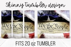 We The People 20 Oz Skinny Tumbler Sublimation Design Product Image 1