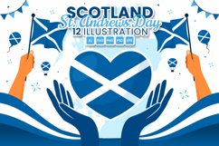 12 St Andrew Day Illustration Product Image 1