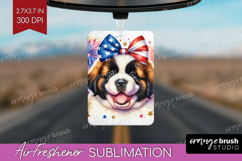 St Bernard Dog Air Freshener PNG Patriotic Dog PNG Product Image 1