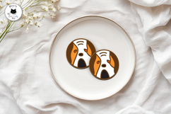 Round Dog Stud Earrings Vol.2 | Dog Earrings SVG Product Image 4