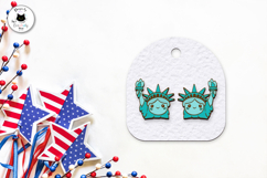 Kawaii 4th of July Stud Earrings | Patriotic Laser SVG Product Image 3