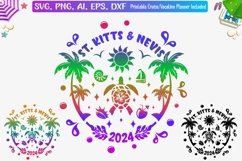 St. Kitts and Nevis Vacation 2024 Svg, Caribbean Shirt Png Product Image 1