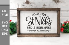 St Nicks Bed and Breakfast, Hand Lettered Christmas SVG Product Image 1