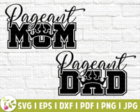 Pageant Mom SVG, Pageant Mom PNG, Kid Beauty Contest Crown Product Image 3