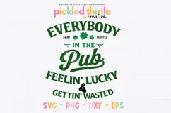March 17 party shirt design with Irish pub themed phrase and classic green typography layout.