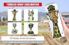 St Paddys Animal Caricature Tumbler Product Image 1