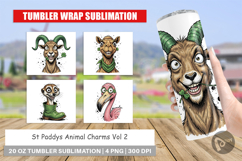 St Paddys Animal Charms Tumbler Product Image 1