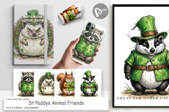 St Paddys Animal Friends Digital Paper Product Image 1
