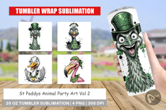 St Paddys Animal Party Art Tumbler Product Image 1
