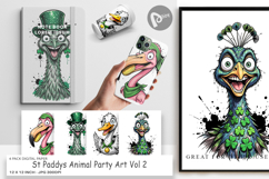 St Paddys Animal Party Art Digital Paper Product Image 1