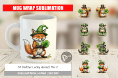 St Paddys Lucky Animal Mug Wrap Product Image 1