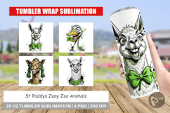 St Paddys Zany Zoo Animals Tumbler Product Image 1