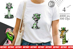 St Paddys Zany Zoo Animals Sublimation Product Image 1