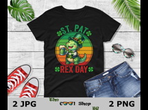 St. Pat-Rex Day Png, St. Patrick&#039;s Day Png, Dinosaur Png Product Image 2
