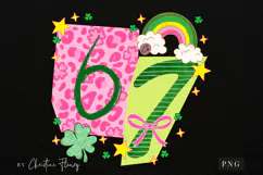Preppy Ransom Lucky 67 PNG | St Patrick's Day Png Product Image 4