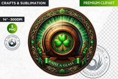 Rounded St Patrick&#039;s Day Clipart, Saint patrick PNG Product Image 1