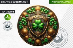 Rounded St Patrick&#039;s Day Clipart, Saint patrick PNG Product Image 1