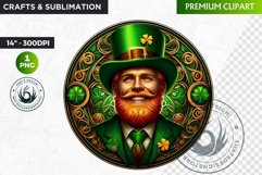 Rounded St Patrick&#039;s Day Clipart, Saint patrick PNG Product Image 1
