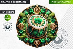 Rounded St Patrick&#039;s Day Clipart, Saint patrick PNG Product Image 1