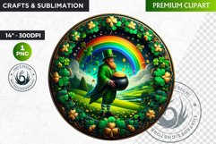 Rounded St Patrick&#039;s Day Clipart, Saint patrick PNG Product Image 1