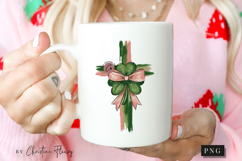 Brushstroke Cross Shamrock PNG | Christian Png Sublimation Product Image 2
