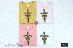 Brushstroke Cross Shamrock PNG | Christian Png Sublimation Product Image 7