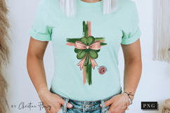 Brushstroke Cross Shamrock PNG | Christian Png Sublimation Product Image 9