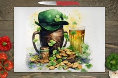 St Patrick Cutting Board Png, Cutting Board Sublimation, Kitchen Png, Rectangular Design Png