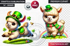 St Patrick farm animals Clipart, saint patricks day PNG Product Image 1