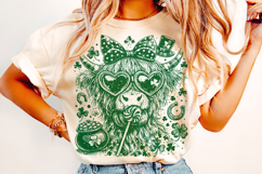 Highland Cow St Patrick's Day PNG, Lucky Day PNG, Shamrock Product Image 3