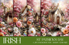 St Patrick's Day Backgrounds, Irish, Card, Garden Flag, s10 Product Image 1