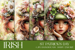 St Patrick's Day Backgrounds, Irish, Card, Garden Flag, s17 Product Image 1