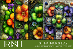 St Patrick's Day Backgrounds, Irish, Card, Garden Flag, s19 Product Image 1
