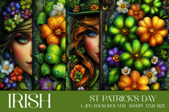 St Patrick's Day Backgrounds, Irish, Card, Garden Flag, s20 Product Image 1