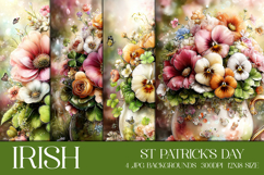 St Patrick's Day Backgrounds, Irish, Card, Garden Flag, s24 Product Image 1