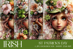 St Patrick's Day Backgrounds, Irish, Card, Garden Flag, s25 Product Image 1