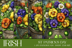 St Patrick's Day Backgrounds, Irish, Card, Garden Flag, s26 Product Image 1