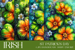 St Patrick's Day Backgrounds, Irish, Card, Garden Flag, s27 Product Image 1