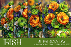 St Patrick's Day Backgrounds, Irish, Card, Garden Flag, s28 Product Image 1