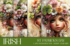 St Patrick's Day Backgrounds, Irish, Card, Garden Flag, s32 Product Image 1