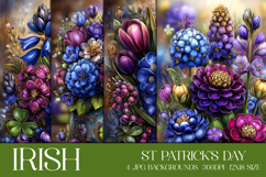 St Patrick's Day Backgrounds, Irish, Card, Garden Flag, s37 Product Image 1