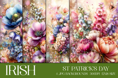 St Patrick's Day Backgrounds, Irish, Card, Garden Flag, s42 Product Image 1