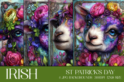 St Patrick's Day Backgrounds, Irish, Card, Garden Flag, s44 Product Image 1