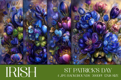 St Patrick's Day Backgrounds, Irish, Card, Garden Flag, s45 Product Image 1