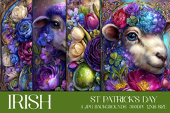 St Patrick's Day Backgrounds, Irish, Card, Garden Flag, s48 Product Image 1