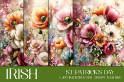 St Patrick's Day Backgrounds, Irish, Card, Garden Flag, s53 Product Image 1